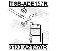 Boccola in gomma barra stabilizzatrice Assale posteriore TSB-ADE157R FEBEST