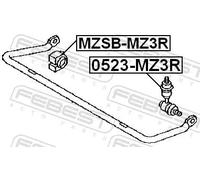 Boccola in gomma barra stabilizzatrice interno MZSB-MZ3R FEBEST per FORD MAZDA