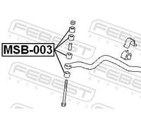 Boccola in gomma MSB-003 FEBEST per MITSUBISHI COLT V LANCER VI OUTLANDER I