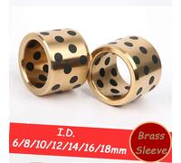 Boccola in ottone autolubrificante con manicotto in rame Boccola in ottone Diametro interno 6mm 8mm 10mm 12mm 14mm 16mm 18mm