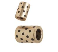 Boccola in rame, 2 pezzi manicotto cilindrico dritto, diametro interno 6 mm, esterno 10 mm, cuscinetto di guida