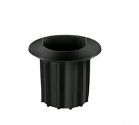 Boccola nera con foro per ombrello, presa in plastica di lunga durata, progettata per una maggiore stabilità all'aperto con opzioni di dimensionamento flessibili come 32 mm, 38 mm, 48 mm, per