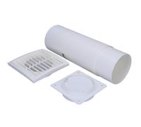 Boccola Parete Manicotto da 100er Luftführungssystem Rund-Anschlusssystem Bianco