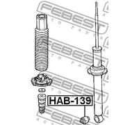 Boccola sospensione HAB-139 FEBEST per HONDA CRX III CIVIC V Hatchback ACCORD V