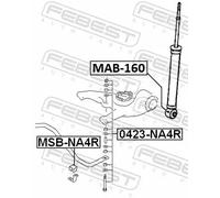 Boccola sospensione MAB-160 FEBEST per MITSUBISHI GRANDIS
