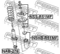Boccola sospensione NAB-278 FEBEST per NISSAN INFINITI
