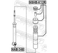 Boccola sospensione NAB-348 FEBEST per NISSAN MAZDA
