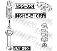 Boccola sospensione NAB-353 FEBEST per NISSAN ALMERA II Hatchback ALMERA II