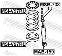 Boccola sospensione Occhiello inferiore MAB-159 FEBEST per MITSUBISHI PAJERO IV