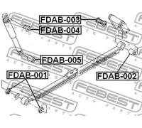 Boccola sospensione Superiore FDAB-004 FEBEST per FORD TRANSIT Autobus