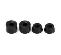 Boccole coniche in poliuretano per skateboard e camion, 11 x 16 mm, alta elasticità, kit di ricostruzione per longboard, resistente all'abrasione, parti di ricambio (nero)
