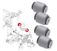 Boccole Dei 2 Bracci Posteriori Per Audi A4, A6 Seat Exeo