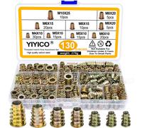 Boccole Filettate per Legno Inserti Filettati M4 M5 M6 M8 M10 Inserto Filettato