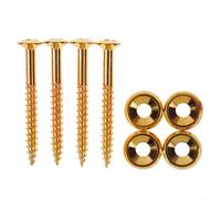 Boccole per piastra di montaggio per chitarra elettrica e basso, confezione da 4, diametro 14 mm, con viti, installazione a incasso, antiruggine e resistente all'usura, per liutai fai da te e tecnici