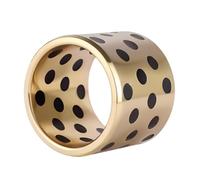 Boccole senza olio rivestite in ottone e grafite, Brass Graphite Copper Bearing Bushings Multiple Sizes 2 pcs(10x14x20mm)