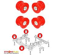 Boccole Telaio Anteriore Berceau Sottochassis Audi A6 C6 Rosso STRONGFLEX