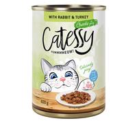 Bocconcini in Salsa o Gelatina Catessy 24 x 400 g - con Coniglio e Tacchino in Salsa