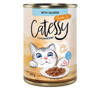 Bocconcini in Salsa o Gelatina Catessy 12 x 400 g Umido per gatto - con Salmone in Gelatina