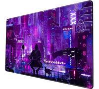 Bocen Tappetino per Mouse da Gioco Grande 1200x600x2mm Tappetino Mouse XL Gaming Superficie Speciale Migliora la Precisione per Ufficio Computer PC Tastiera Tappetino Scrivania - Neon Purple City