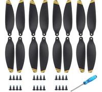 Bocguy 16 Pcs Eliche Mavic Mini con 24 Viti & Cacciavite, Mavic Mini Eliche per Sostituzione del Drone, Basso Rumore & Stabile (Oro)