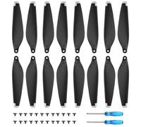 Bocguy 16 Pcs Mini 3 Pro Eliche/Mini 4 Pro Eliche mit 24 Viti & 2 Cacciavite, Basso Rumore & Sgancio Rapido per Accessori per Drone Sostituzione (Argento)