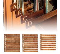 Bocguy 26 Pcs Separatori di Dischi in Vinile, Divisori per Dischi, A alla Z 26 Alfabetico, divisori per Dischi in Legno, Separatori per Alfabeti, CD, DVD, Media e Libri, 36 x 4 cm