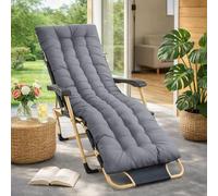 Bocguy Coussins Pour Bains De Soleil，170x50x10 CM Chaise Longue Jardin，Matelas Transat Bain De Soleil Chaise Longue Exterieur Pour Jardin Terrasse Balcon