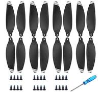 Bocguy Mavic Mini Eliche, 16 Pcs Eliche Mavic Mini con 24 Viti & Cacciavite per Sostituzione del Drone, Basso Rumore & Stabile (Argento)