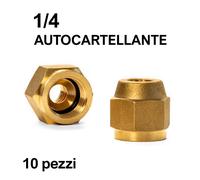 Bochettone raccordo autocartellante 1/4 - 10 pezzi