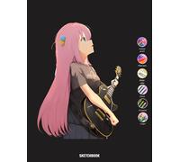 Bochi the Rock Sketchbook: 120 pages 8.5x11 Large Sketch Book Unlined Drawing Notebook, for Doodling or Sketching Journal