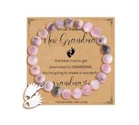 BOCHOI 2 braccialetti per neo genitori/nonni, regalo per la prima volta che il papà o la mamma, annuncio di gravidanza, regalo per rivelare il sesso dei genitori