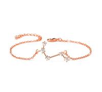 BOCHOI Constellations Rose Gold Aries Zodiac Sign Bracelet for Women Girls Bracelet Astrology Horoscope CZ Jewelry Gift for Mother Daughter BFF Bridesmaid Birthday Adjustable Chain 6+2IN