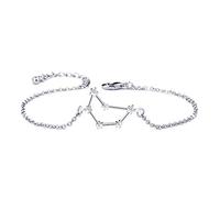 BOCHOI Constellations Silver Capricorn Zodiac Sign Bracelet for Women Girls Bracelet Astrology Horoscope CZ Jewelry Gift for Mother Daughter BFF Birthday Adjustable Chain 6+2IN