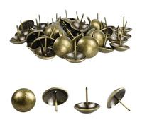bociloy 100 puntine per tappezzeria da 2,5 cm, puntine decorative per mobili, 25 x 25 mm, puntine decorative per mobili, testa rotonda, puntine fai da te per mobili imbottiti in sughero, bronzo