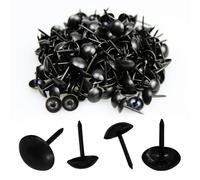 bociloy 200 puntine da tappezzeria 9 x 13 mm, puntine decorative per mobili, puntine decorative per mobili, testa rotonda, puntine fai da te per mobili imbottiti, pannelli in sughero, nero