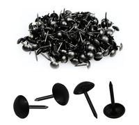 bociloy 200 puntine da tappezzeria da 7 x 13 mm, puntine decorative per mobili, puntine a testa rotonda per mobili, puntine fai da te per mobili imbottiti, pannelli in sughero, nero