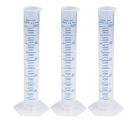 bociloy 3PCS 50ml Cilindro graduato, Plastica Trasparente Graduato Cilindro, Scienza Test Tube Flask, 2 lati Bule linee di misurazione graduato cilindro becher