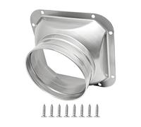 bociloy Flangia del connettore per condotto da 10,2 cm, flangia diritta in metallo da quadrata a rotonda per sistemi di ventilazione, raffreddamento, riscaldamento, climatizzazione con viti