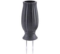 Bocola Vaso di plastica per cimitero Fiori artificiali Fiori finti Supporto floreale Lapidi Decorazioni per tombe Marcatori per lapide umana con foro di scarico Lunghi Spikes in metallo Memoriali