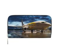 Bocvgbbrd Aeroplano nella luce della sera Portafogli in pelle da uomo Portafogli da uomo Portafogli da uomo Titolari di carte UK Portafogli per documenti Portafogli da donna Portafogli in pelle