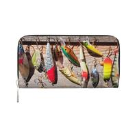 Bocvgbbrd Esca da pesca Portafogli in pelle da uomo Portafogli da uomo Portafogli da uomo Titolari di carte UK Portafogli per documenti Portafogli da donna Portafogli in pelle Portafoglio, Nero ,