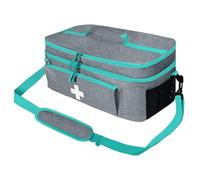 Boczif Cassetta Pronto Soccorso Vuota, Pronto Soccorso Borsa Compatto Impermeabile e Resistente (Borsa Vuota, escluse Le (Grigio con tracolla)