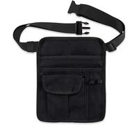 Boczif Grembiule da cameriera Server Grembiuli Server Pouch Ristorante Vita Soldi Grembiule Borsa con Tasche Supporto Tablet e Fibbia Regolabile per Donna Uomo, Nero , Tasca portaoggetti per grembiule