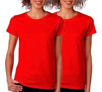 BOD HOME, Confezione da 1 o 2 T-shirt da Donna, Manica Corta 100% Cotone, Maglietta a Girocollo Leggera e Traspirante, Otto Colori, Comodo e Morbido, Maglietta Basic Casual, Taglie S, M, L, XL, XXL
