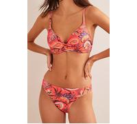 Boden Capri Cup-size Bikini Top Coral, Paradise Paisley Taglia: 38DD | Bikini Outlet | Donna | Arancia