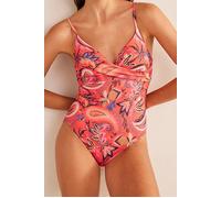 Boden Capri Cup-size Swimsuit Coral, Paradise Paisley Taglia: 32C | Costumi da bagno Outlet | Donna | Arancia
