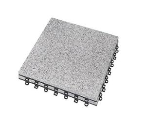 BodenMax 2 Piastrelle giardino in pietra naturale pavimento per esterno ad incastro terrazza balcone | GRANITO Modello Classico | 30 x 30 cm