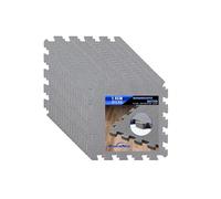 BodenMax Pavimento palestra tappeto componibile pavimento garage piscina tappetino palestra GRIGIO 18 mattonelle Tappeto Palestra puzzle EVA foam Tatami palestra 30x30x1cm pavimento gommato palestra