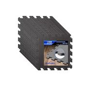 BodenMax Pavimento palestra tappeto componibile pavimento garage piscina tappetino palestra NERO 18 Pezzi Tappeto Palestra puzzle gomma EVA foam Tatami palestra 30x30x1cm pavimento gommato palestra