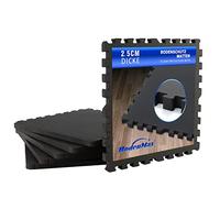 BodenMax Tappeto Palestra spesso Tappeto puzzle pavimento gommato palestra tappeto componibile pavimento garage gomma EVA foam Tatami palestra - NERO 6 mattonelle gommate palestra 58x58x2.5 cm